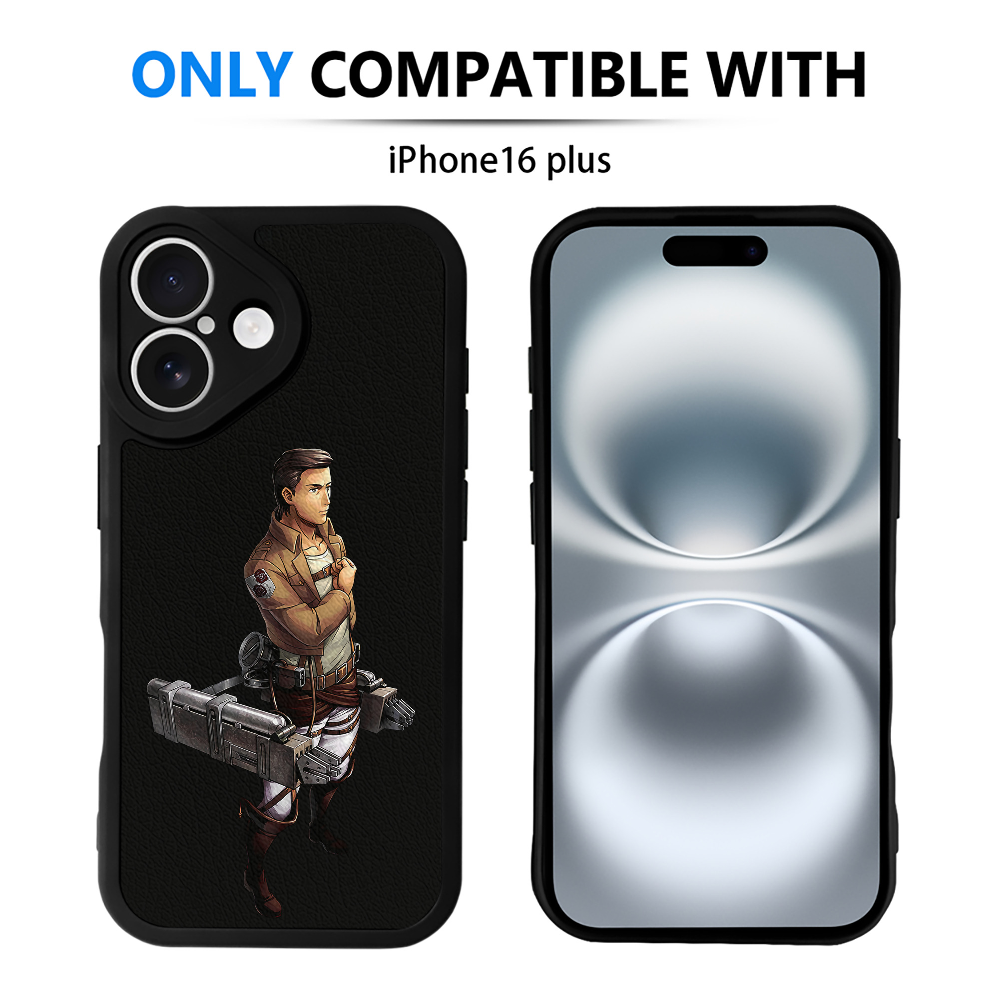 （画像用） 進撃の巨人 Attack on Titan 【iPhone 16シリーズ対応】シリコンスマホケース（レザー調） 材質：シリコン
